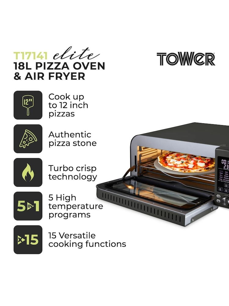 Tower Grey Vortx Air Fryer Pizza Oven - Image 2 of 12