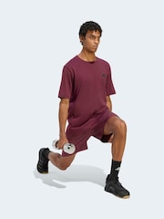 adidas Burgundy Workout Essentials Base Woven Shorts - Image 3 of 6