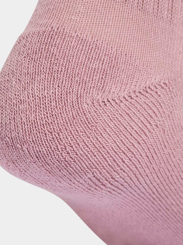 adidas Purple Linear Crew Cushioned Socks 3 Pack - Image 4 of 4