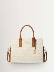 Michael Kors White Laila Medium Satchel Bag - Image 1 of 4