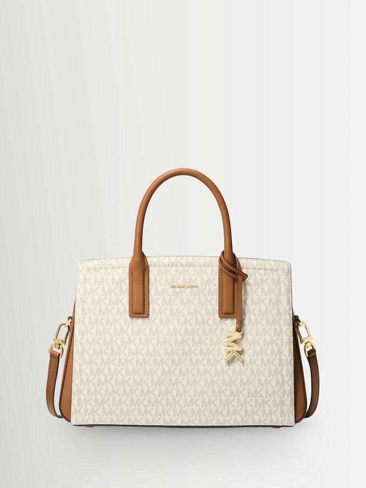 Michael Kors White Laila Medium Satchel Bag - Image 1 of 4