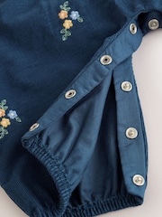Navy Floral Cord Baby Dungarees And Bodysuit Set 2 Piece (0mths-2yrs) - Image 4 of 5