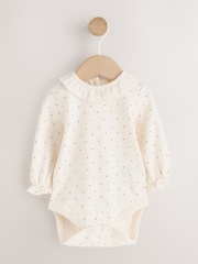 Red Cord Baby Pinafore Long Sleeve Bodysuit And Tights 3 Piece Set (0mths-2yrs) - Image 7 of 11