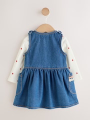 Denim bordado - Conjunto de Pichi y Bodi para Bebé 3 Pieces con medias (01 mes -22 años) - Imagen 3 de 6