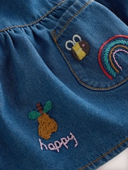 Denim bordado - Conjunto de Pichi y Bodi para Bebé 3 Pieces con medias (01 mes -22 años) - Imagen 6 de 6