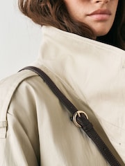 Chocolate Brown - Leather Saddle Cross-Body Bag - Larawan 4 ng 9