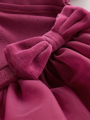 Burgundy Mesh Baby Long Sleeve Tutu Dress (0mths-2yrs) - Image 10 of 11