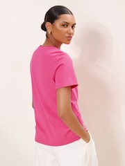Lipsy Hot Pink Boyfriend Wear It With Love T-Shirt - Image 4 of 4