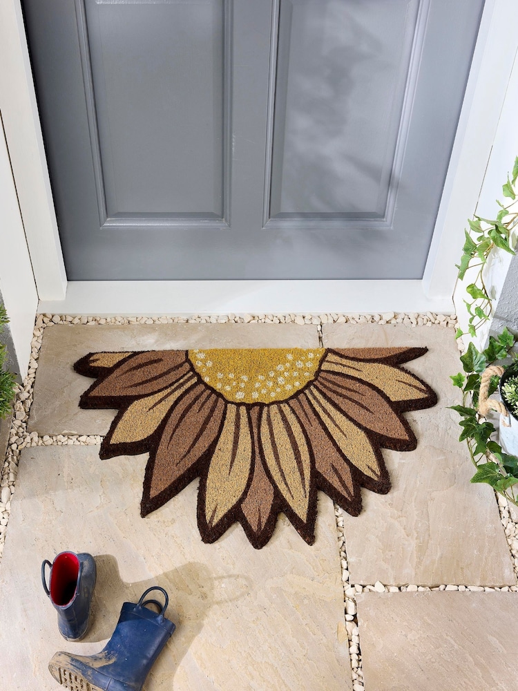 My Mat Natural Sunflower Coir Doormat - Image 1 of 4 My Mat Natural Sunflower Coir Doormat - Image 1 of 4