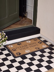 My Mat Natural Wipe Your Paws Border Coir Doormat - Image 1 of 3