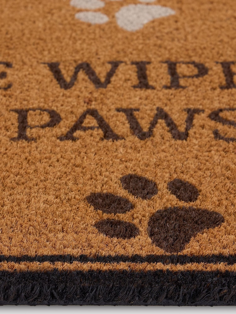 My Mat Natural Wipe Your Paws Border Coir Doormat - Image 3 of 3