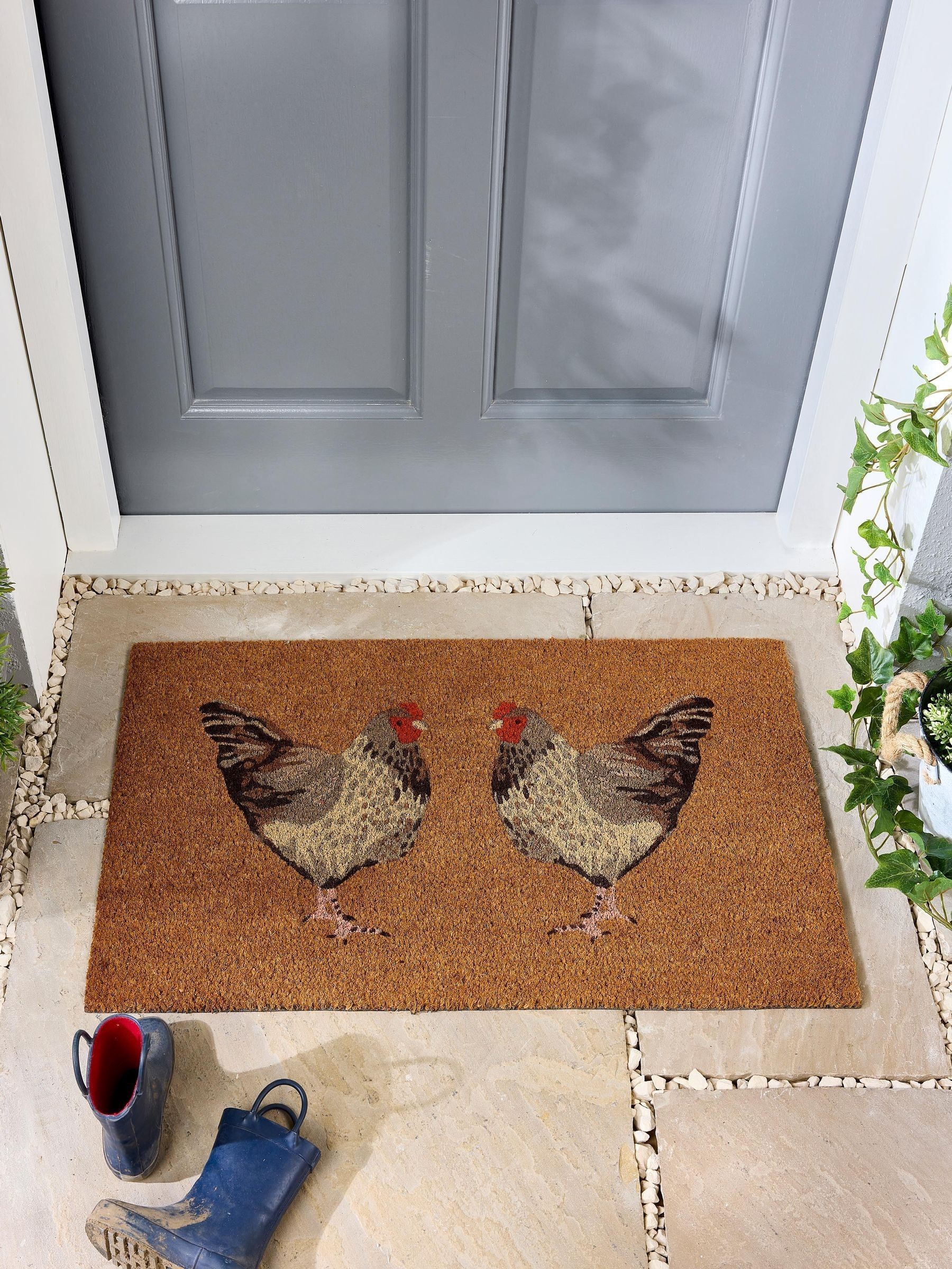 My Mat Natural Chickens Coir Doormat
