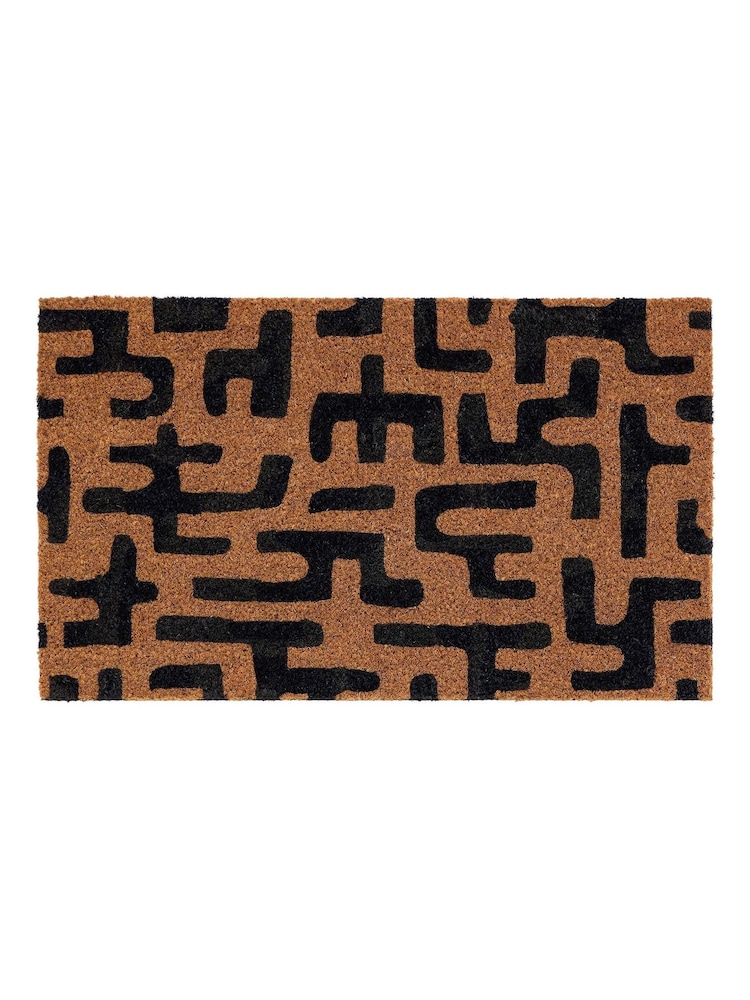 My Mat Natural Abstract Maze Coir Doormat - Image 2 of 3
