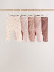 Mink Brown Ditsy Baby Leggings 5 Pack (0mths-2yrs) - Image 7 of 11