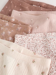Mink Brown Ditsy Baby Leggings 5 Pack (0mths-2yrs) - Image 9 of 11