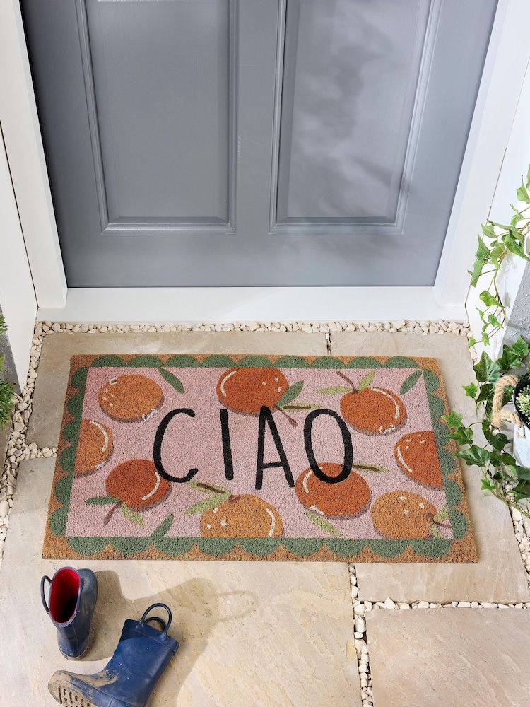 My Mat Pink Ciao Coir Doormat - Image 1 of 4 My Mat Pink Ciao Coir Doormat - Image 1 of 4