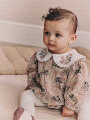 Mink Brown Bambi Cord - Baby Romper And Tights 2 Piece Set (0mths-2yrs) - Imagen 1 de 3