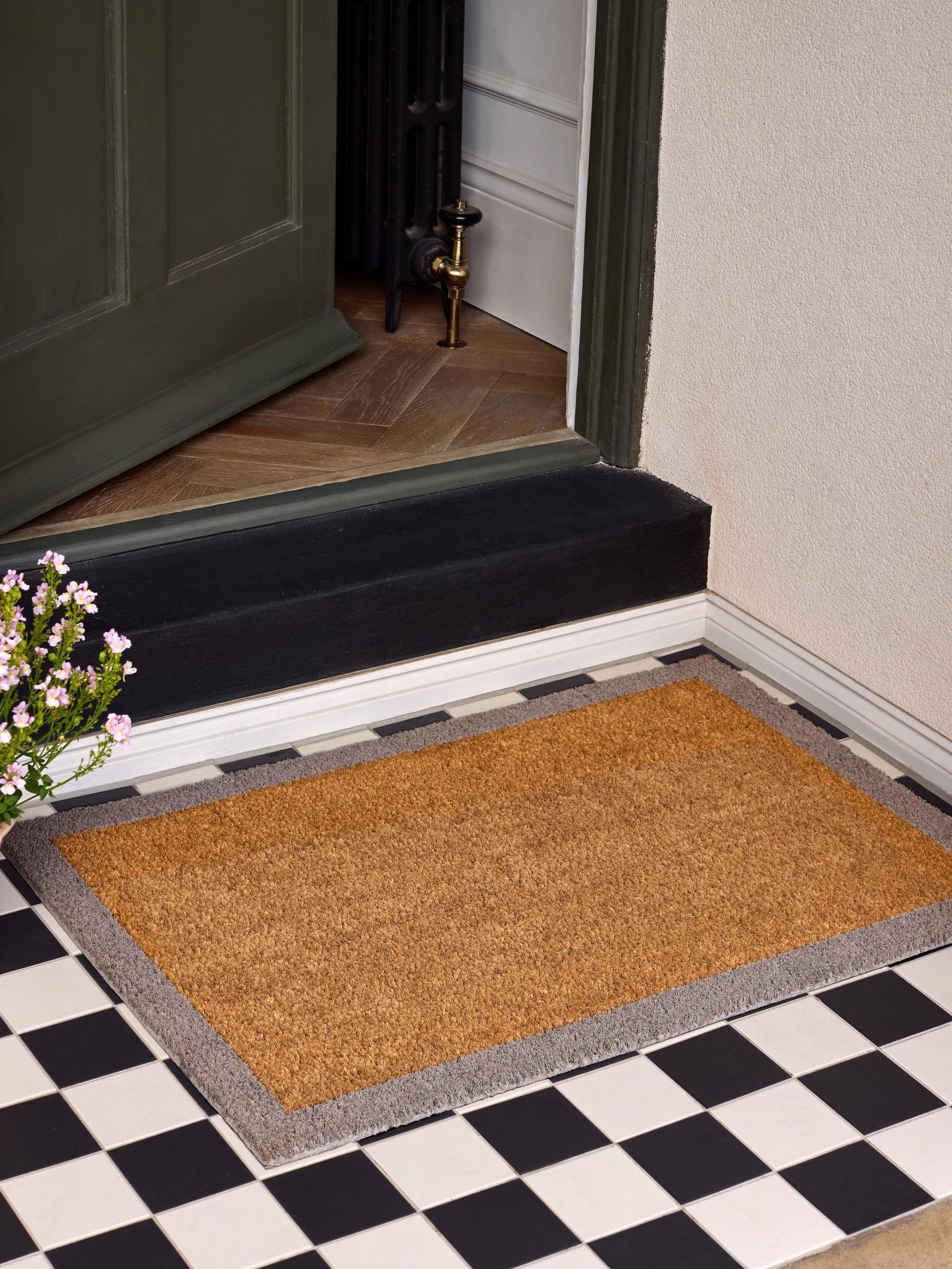 My Mat Grey Border Coir Mat