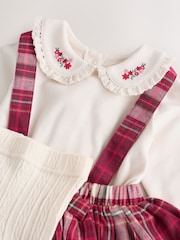 წითელი ჩეკი - Baby Long Sleeve Bodysuit Bubble Skirt And Tights Set 3 Piece (0mths-2yrs) - სურათი 9 10-დან