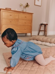 Denim con lazo - Baby Romper And Tights 2 Piece Set (0mths-2yrs) - Imagen 4 de 4