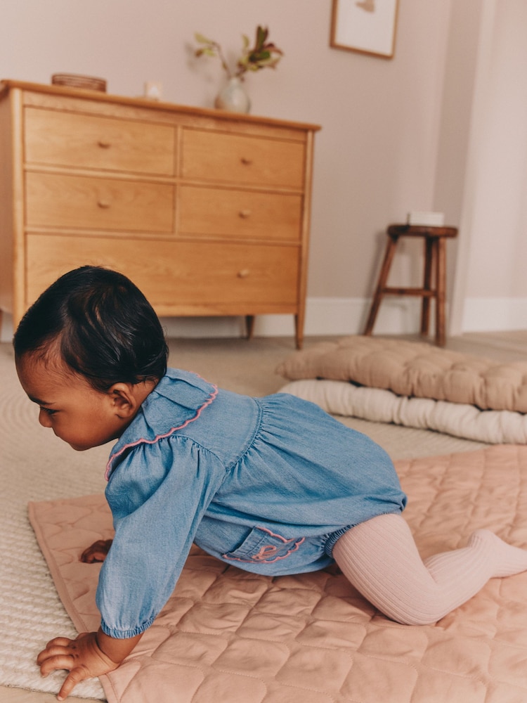 Denim con lazo - Baby Romper And Tights 2 Piece Set (0mths-2yrs) - Imagen 4 de 4 Denim con lazo - Baby Romper And Tights 2 Piece Set (0mths-2yrs) - Imagen 4 de 4