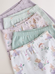 Sage Green Fairy Mouse Baby Leggings 5 Pack (0mths-2yrs) - Image 10 of 12