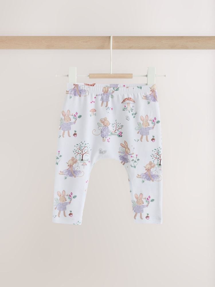 Sage Green Fairy Mouse Baby Leggings 5 Pack (0mths-2yrs) - Image 2 of 12