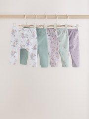 Sage Green Fairy Mouse Baby Leggings 5 Pack (0mths-2yrs) - Image 7 of 12