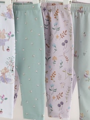 Sage Green Fairy Mouse Baby Leggings 5 Pack (0mths-2yrs) - Image 9 of 12
