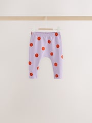 Lilac Purple Flower Baby Leggings 5 Pack (0mths-2yrs) - Image 3 of 11