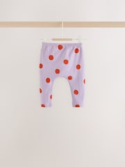 Lilac Purple Flower Baby Leggings 5 Pack (0mths-2yrs) - Image 4 of 11