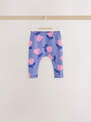 Lilac Purple Flower Baby Leggings 5 Pack (0mths-2yrs) - Image 6 of 11