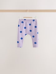 Lilac Purple Flower Baby Leggings 5 Pack (0mths-2yrs) - Image 7 of 11