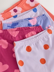 Lilac Purple Flower Baby Leggings 5 Pack (0mths-2yrs) - Image 9 of 11