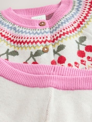 Ecru Fairisle Knitted Cardigan and Leggings Baby Set 2 Piece (0mths-2yrs) - Image 11 of 13