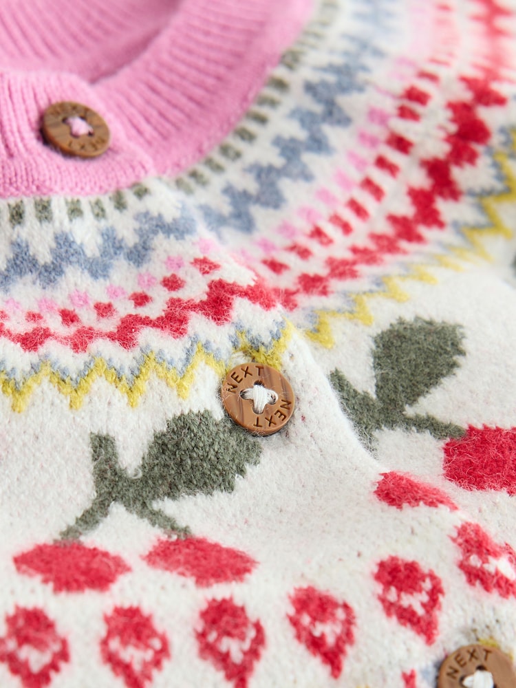 Ecru Fairisle Knitted Cardigan and Leggings Baby Set 2 Piece (0mths-2yrs) - Image 13 of 13 Ecru Fairisle Knitted Cardigan and Leggings Baby Set 2 Piece (0mths-2yrs) - Image 13 of 13