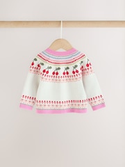 Ecru Fairisle Knitted Cardigan and Leggings Baby Set 2 Piece (0mths-2yrs) - Image 9 of 13