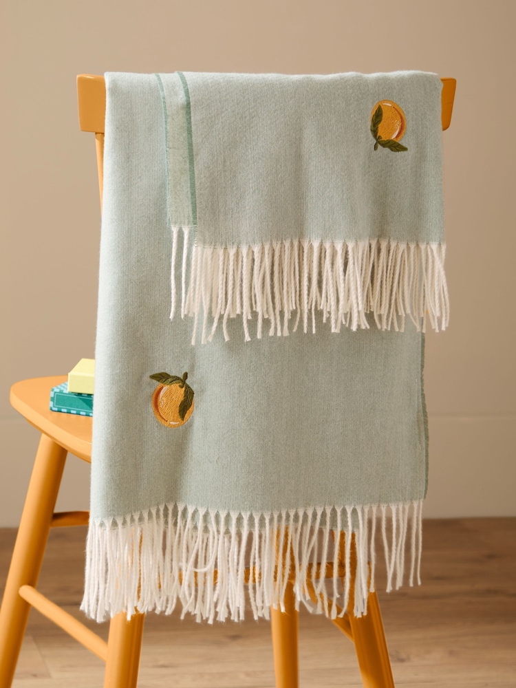 Furn Zesty Orange Country Bee Fleece Throw - Image 1 of 3 Furn Zesty Orange Country Bee Fleece Throw - Image 1 of 3