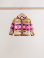 Green Fairisle Knitted Cardigan and Leggings Baby Set 2 Piece (0mths-2yrs) - Image 3 of 11