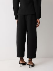 Jigsaw Black Ponte Barrel Leg Trousers - Image 2 of 5