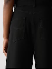 Jigsaw Black Ponte Barrel Leg Trousers - Image 3 of 5