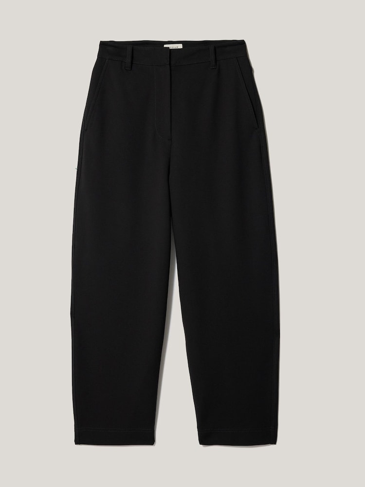 Jigsaw Black Ponte Barrel Leg Trousers - Image 5 of 5