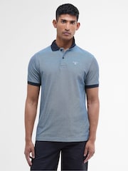 Barbour® Blue Essential Sports Mix Polo Shirt - Image 1 of 7