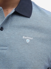 Barbour® Blue Essential Sports Mix Polo Shirt - Image 4 of 7