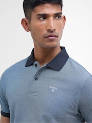 Barbour® Blue Essential Sports Mix Polo Shirt - Image 5 of 7