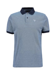 Barbour® Blue Essential Sports Mix Polo Shirt - Image 6 of 7