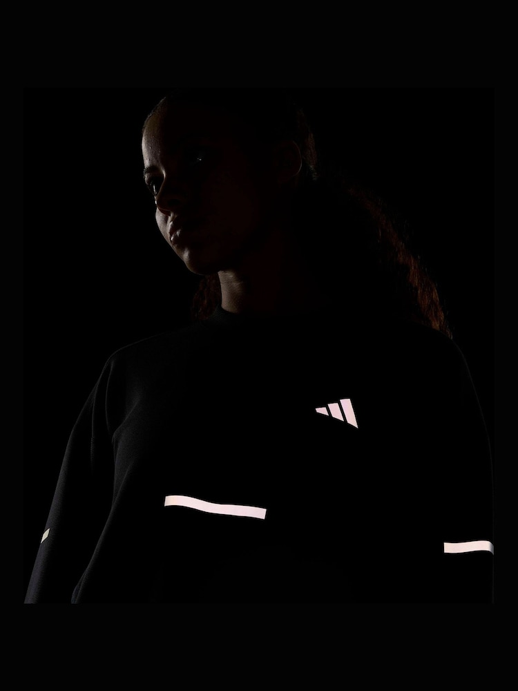 adidas Black adi365 Running Crew Neck Shirt - Image 6 of 6 adidas Black adi365 Running Crew Neck Shirt - Image 6 of 6
