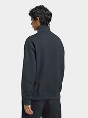 adidas Originals Black Essentials Fleece Crewneck Sweat Top - Image 2 of 7