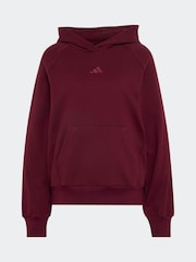 adidas Maroon Red Small Logo Hoodie - Image 1 of 1