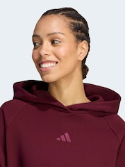 adidas Maroon Red Small Logo Hoodie - Image 4 of 6